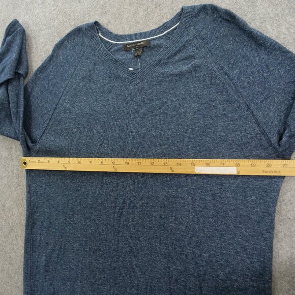 Banana Republic Sweater Mens Large Blue Pullover V-Neck Knit Long Sleeve - Picture 9 of 14